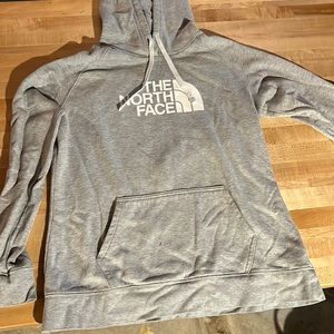 Gray North Face hoodie